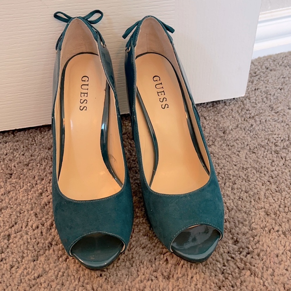 Turquoise Guess High Heels